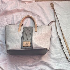 Guess light gray tote bag